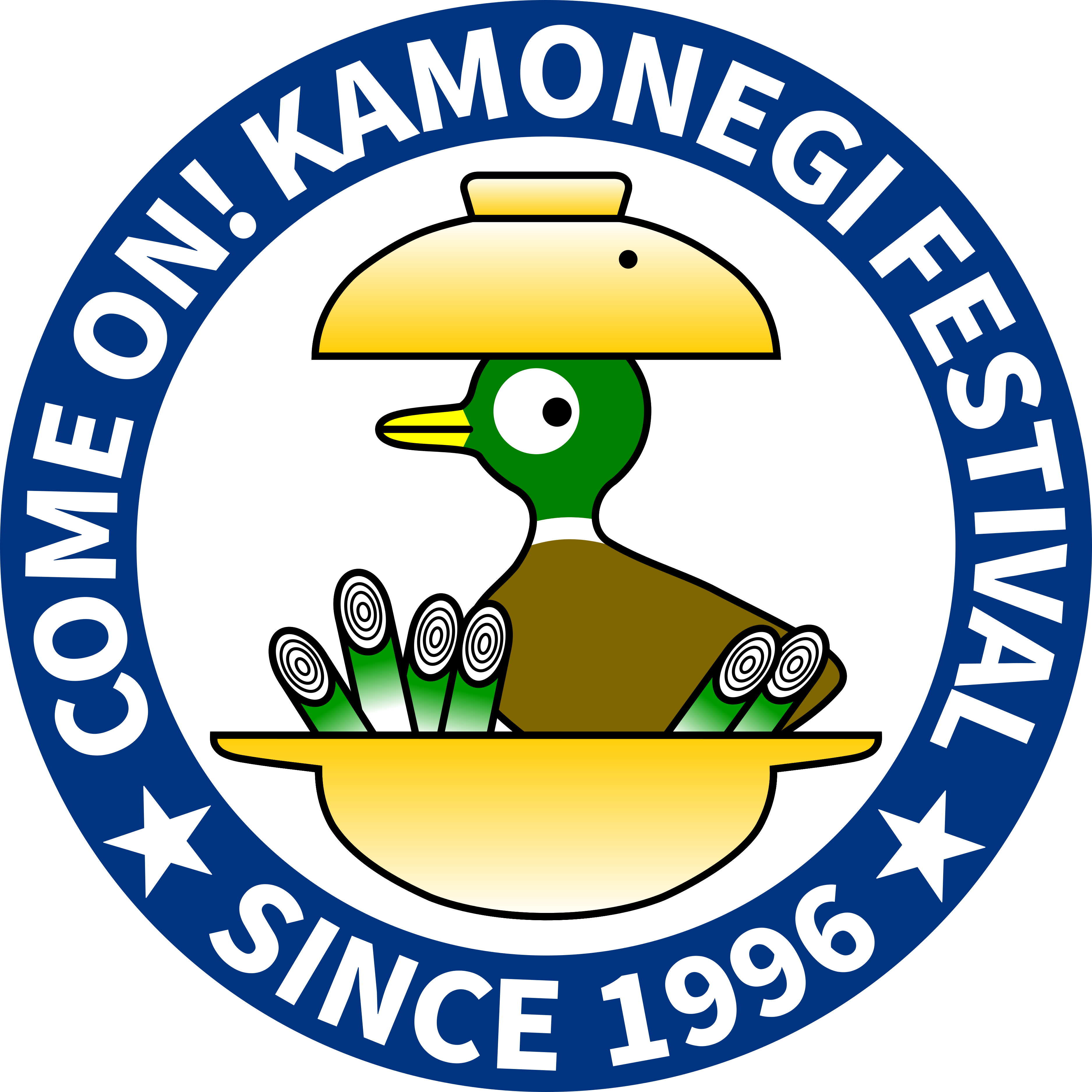 カモねぎくん 丸枠デザイン（カラー）