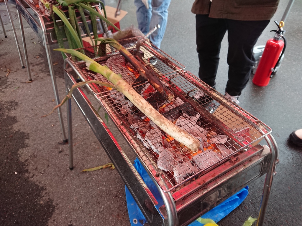 ねぎ焼きの様子